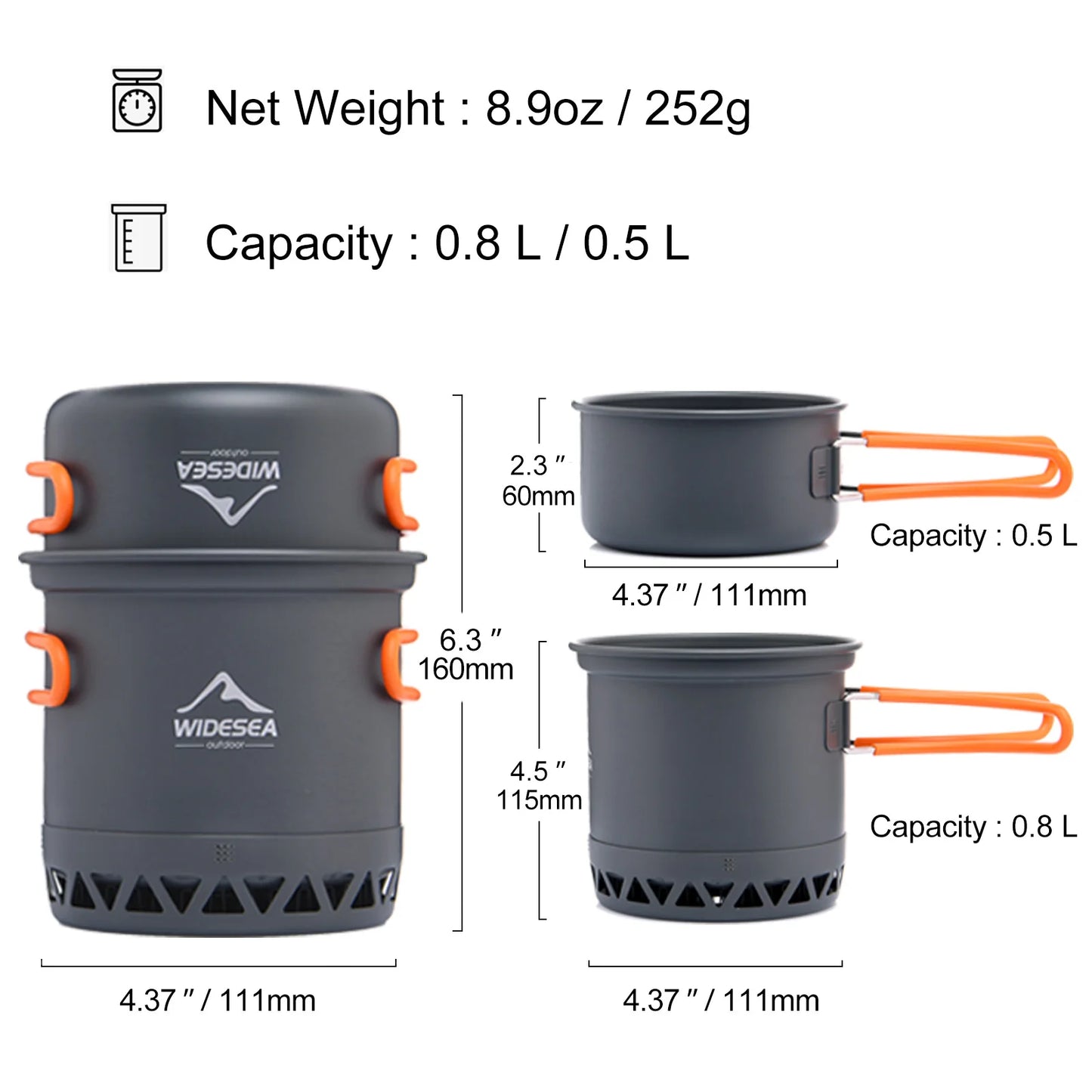 1.3L and 2.3L Cookware 