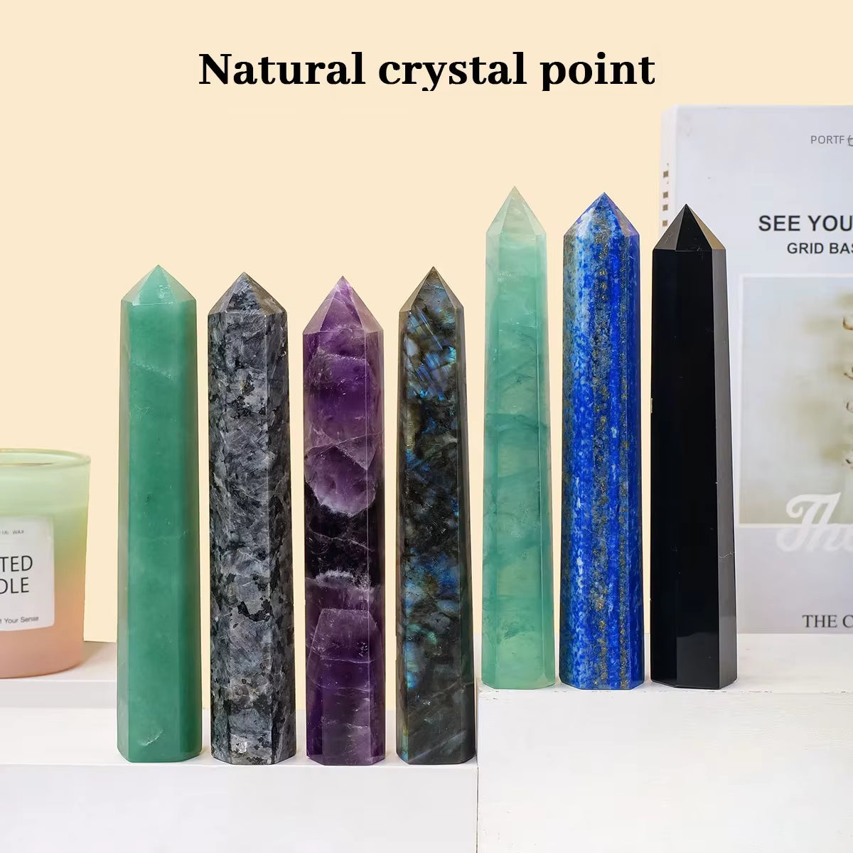 15-17Cm Natural Crystal Large Healing Wand