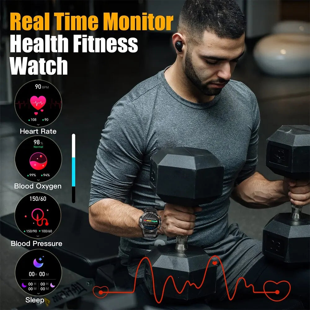 1.39 Bluetooth Call Smart Watch Men Sports Fitness Tracker for Android IOS MD52