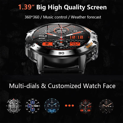 1.39 Bluetooth Call Smart Watch Men Sports Fitness Tracker for Android IOS MD52