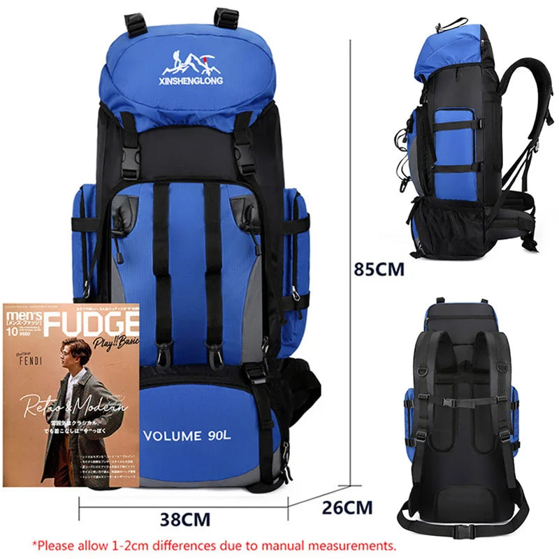 90L Waterproof Hiking Backpack 