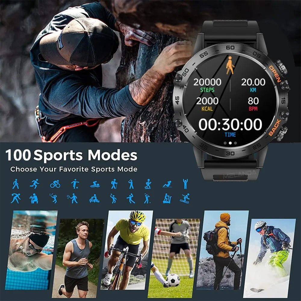 1.39 Bluetooth Call Smart Watch Men Sports Fitness Tracker for Android IOS MD52