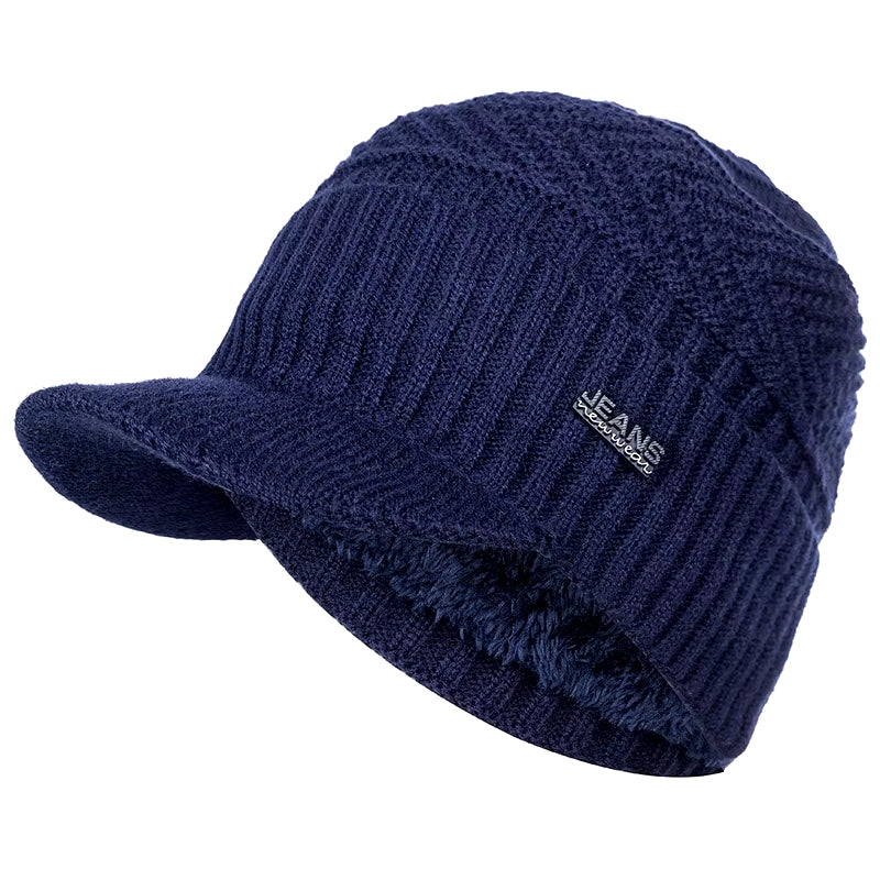 Beanie Cap with Brim Unisex 