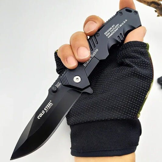 Folding Knife High Hardnesstactical Survival Knife Outdoor Self-Defense Knife Hiking Hunting Pocket Knife Camping EDC Tool Sharp