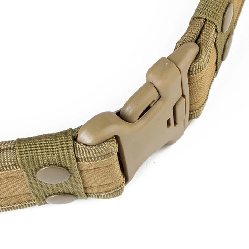 Tactical Belt Heavy Duty Tactical Belt Canvas Waistband Adjustable Canvas Belt for Hiking Camping Climbing Hunting