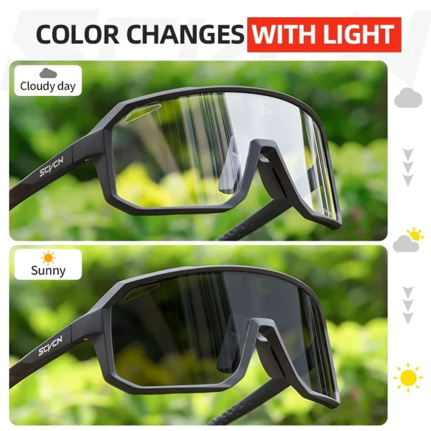 Photochromic Cycling Sunglasses