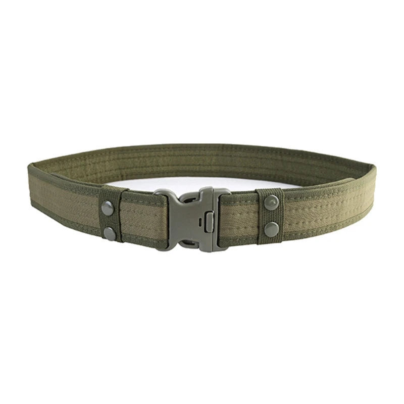 Tactical Belt Heavy Duty Tactical Belt Canvas Waistband Adjustable Canvas Belt for Hiking Camping Climbing Hunting