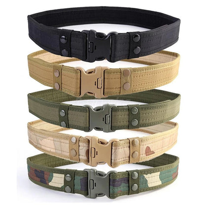 Tactical Belt Heavy Duty Tactical Belt Canvas Waistband Adjustable Canvas Belt for Hiking Camping Climbing Hunting