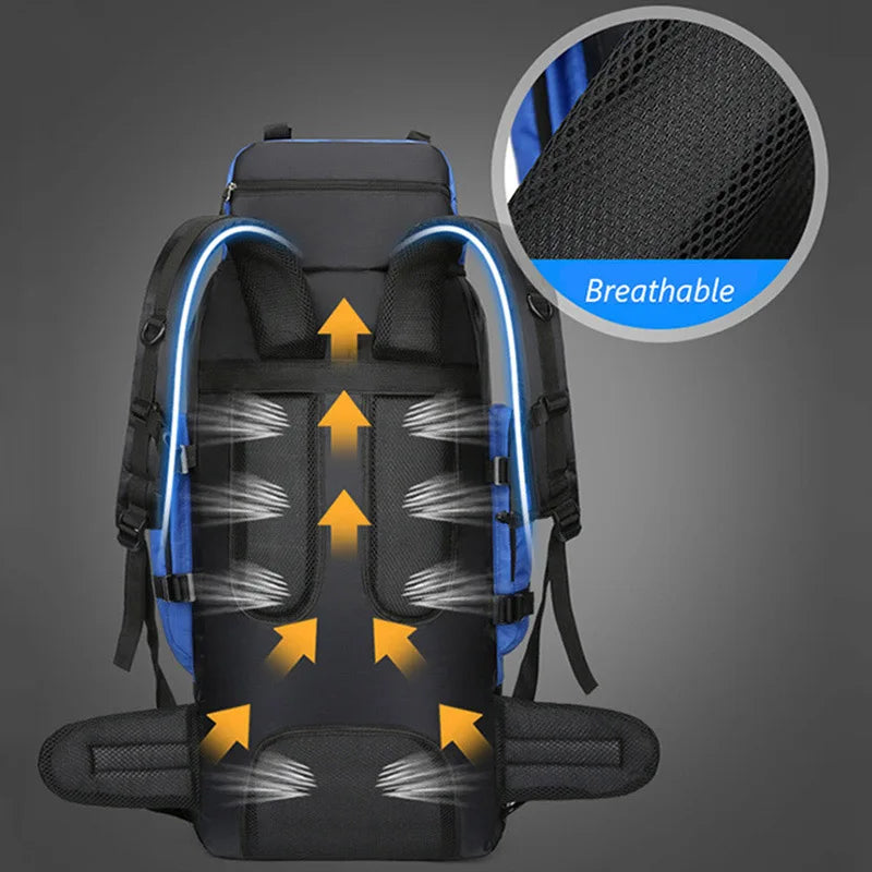 90L Waterproof Hiking Backpack 