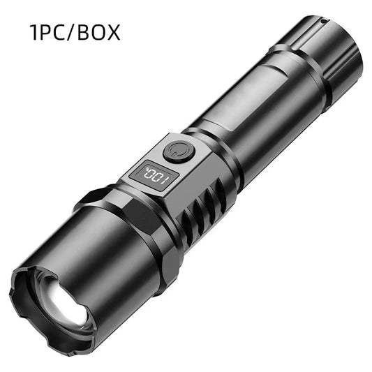 Powerful Long-Range USB Rechargeable Flashlight