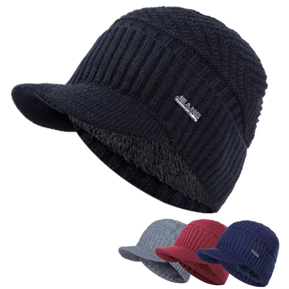 Beanie Cap with Brim Unisex 