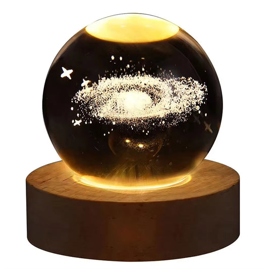 3D Crystal Ball w Light up Base