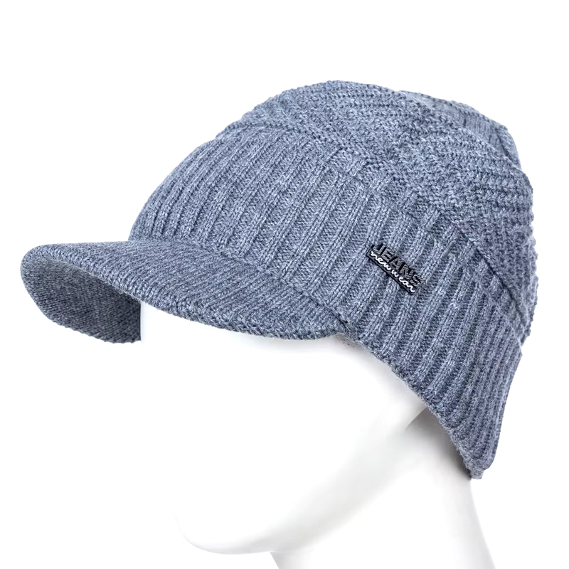 Beanie Cap with Brim Unisex 